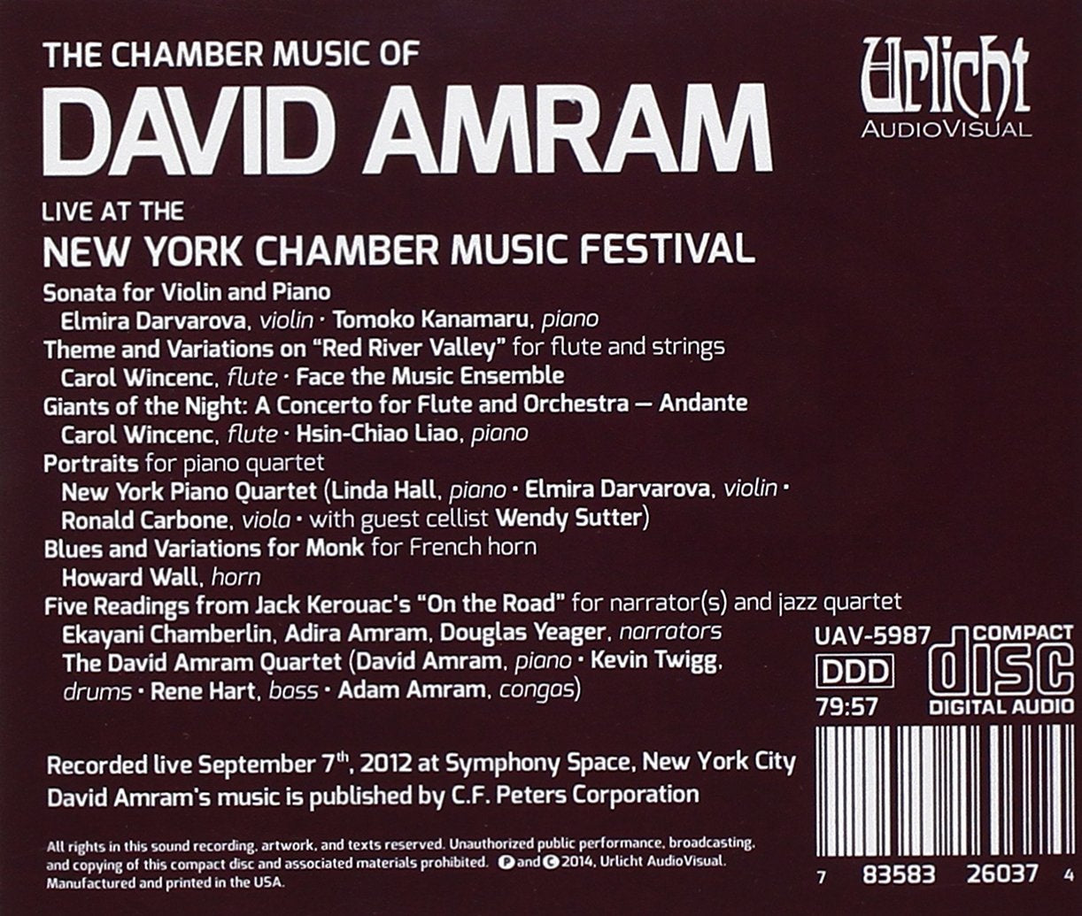 THE CHAMBER MUSIC OF DAVID AMRAM - NEW YORK PIANO QUARTET, DAVID AMRAM QUARTET