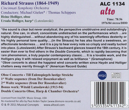 STRAUSS, R: DOUBLE CONCERTO FOR OBOE & HARP; LUTOSLAWSKI: DOUBLE CONCERTO - HOLLIGER, CINCINNATI SYMPHONY ORCHESTRA