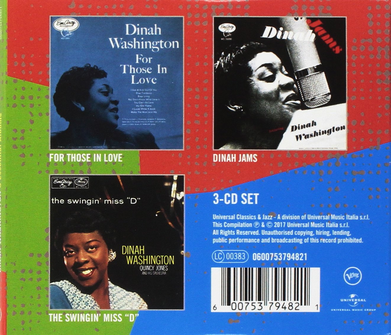 DINAH WASHINGTON ON VERVE - 3 ESSENTIAL ALBUMS (3 CDs)