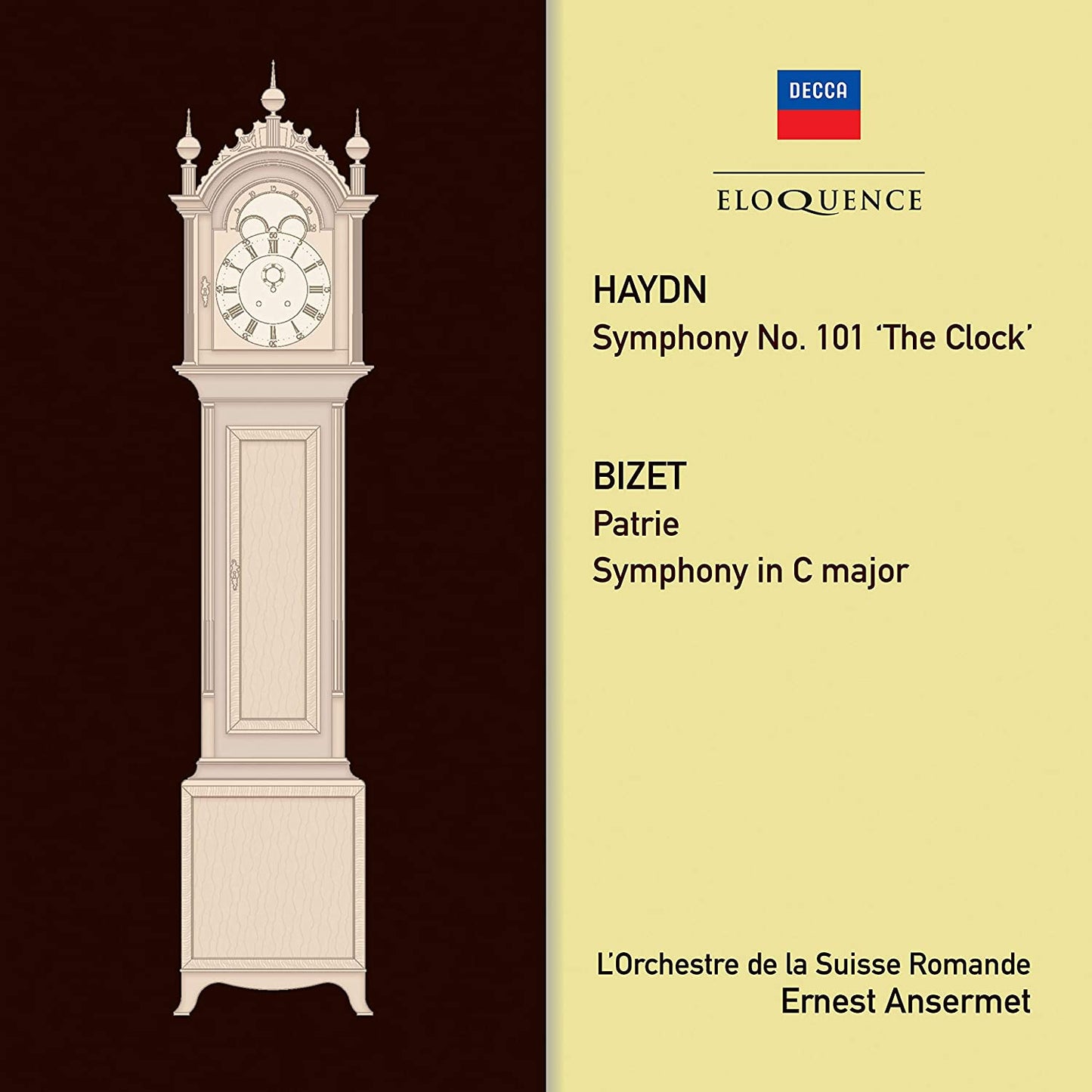 HAYDN: SYMPHONY NO. 101 "CLOCK"; BIZET: SYMPHONY IN C - ANSERMET; L'ORCHESTRE DE LA SUISSE ROMANDE