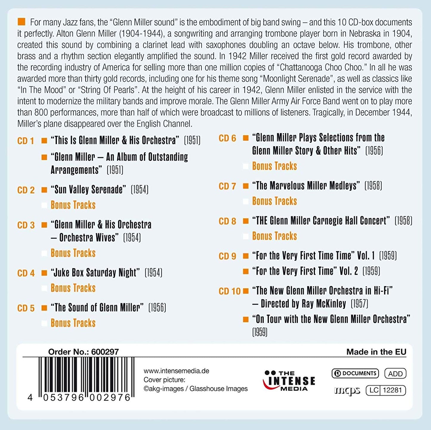 GLENN  MILLER: Milestones Of A Swing Legend (10 CDs)