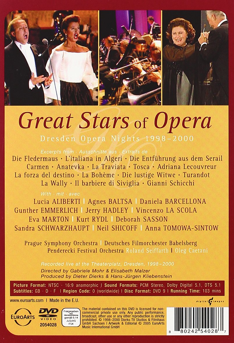 GREAT STARS OF OPERA (DVD)