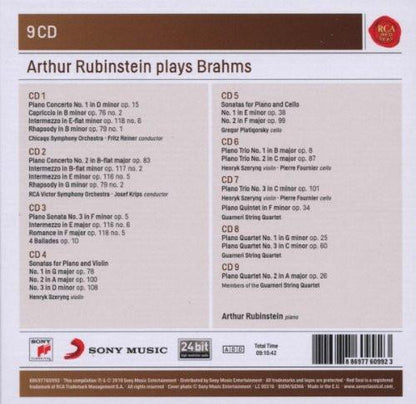 ARTHUR RUBINSTEIN PLAYS BRAHMS (9 CDS)