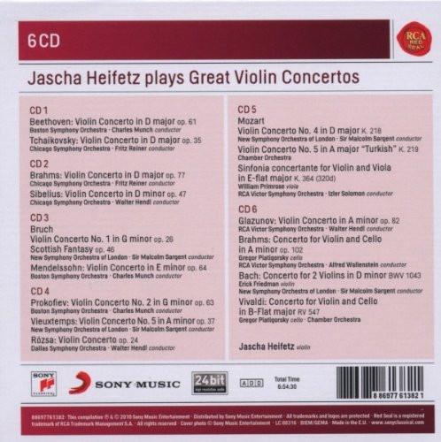 JASCHA HEIFETZ PLAYS GREAT VIOLIN CONCERTOS (6 CDS)