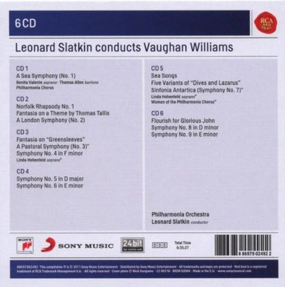 LEONARD SLATKIN CONDUCTS VAUGHAN WILLIAMS (6 CDS)