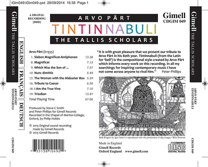 Part: Tintinnabuli - The Tallis Scholars