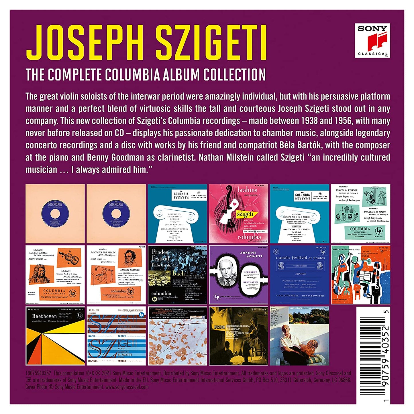 JOSEPH SZIGETI: THE COMPLETE COLUMBIA ALBUMS COLLECTION (17 CDs)