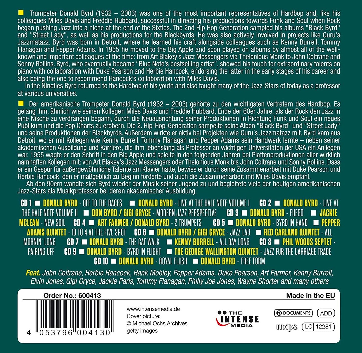 DONALD BYRD: Milestones Of A Jazz Legend (10 CDS)