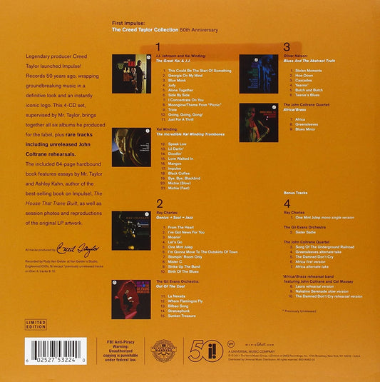 FIRST IMPULSE: CREED TAYLOR 50th ANNIVERSARY COLLECTION (4 CDS)
