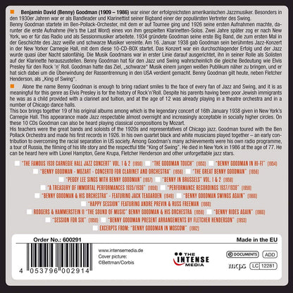 BENNY GOODMAN: MILESTONES OF THE KING OF SWING - 19 ORIGINAL ALBUMS (10 CDS)