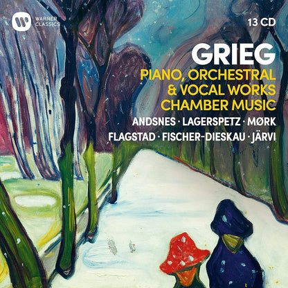 GRIEG: PIANO, ORCHESTRAL & VOCAL WORKS - ANDSNES, MORK, JARVI, FLAGSTAD (13 CDS)