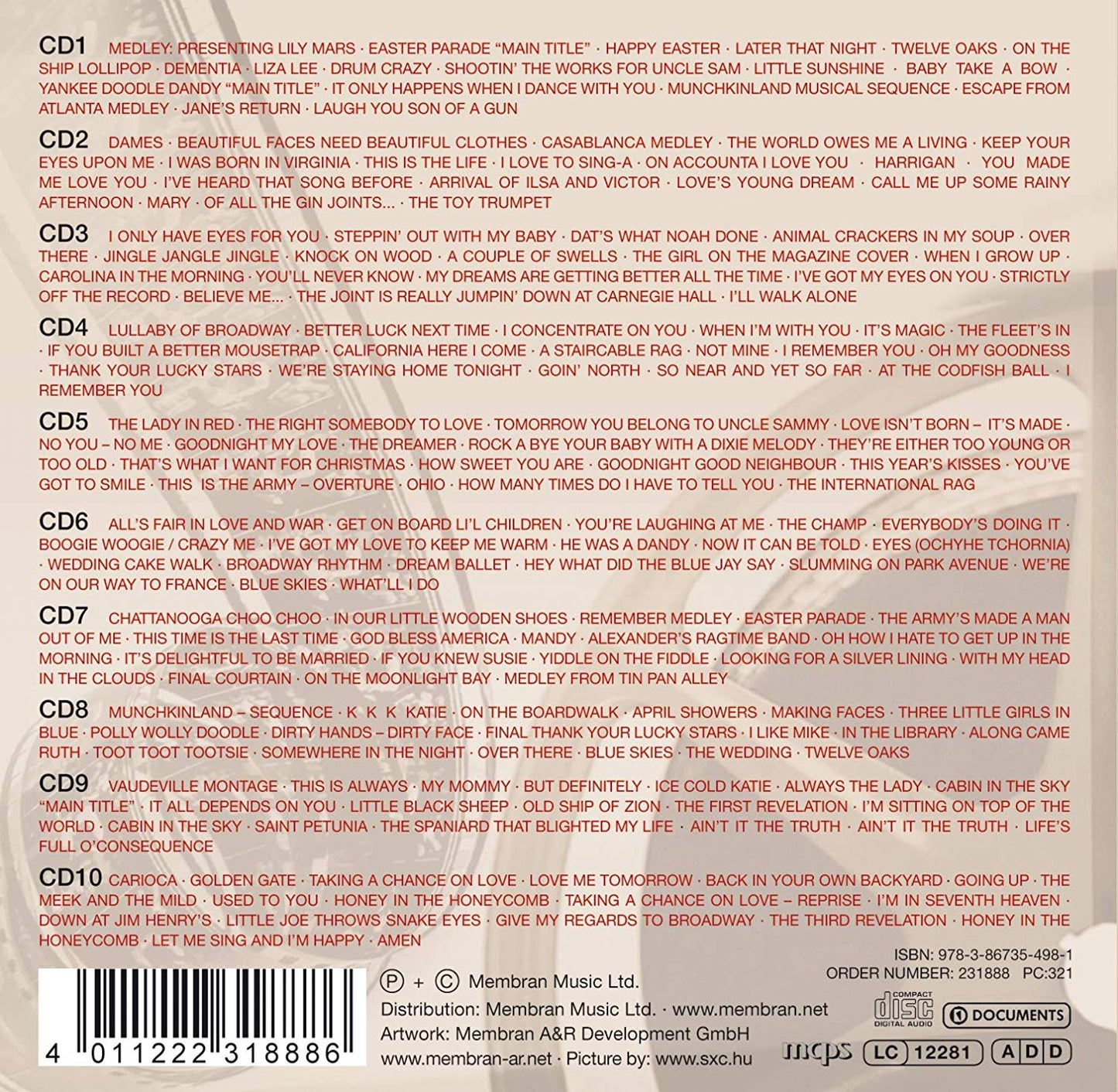 ORIGINAL MOVIE THEMES (10 CDS)