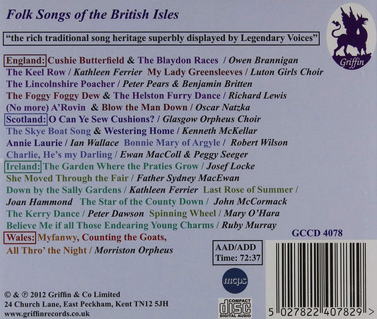 FOLK SONGS OF THE BRITISH ISLES