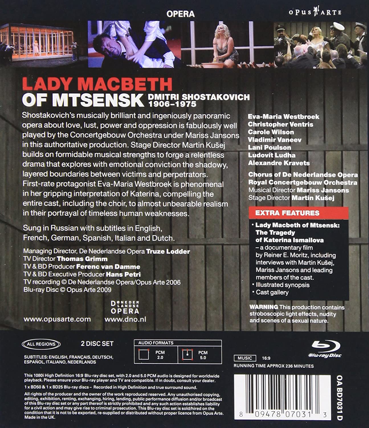 SHOSTAKOVICH: Lady MacBeth of Mtsensk - Netherlands Opera (BluRay Disc)