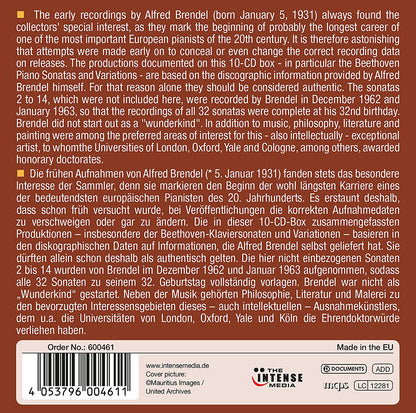 BEETHOVEN: CONCERTOS, SONATAS, VARIATIONS - ALFRED BRENDEL (10 CDS)