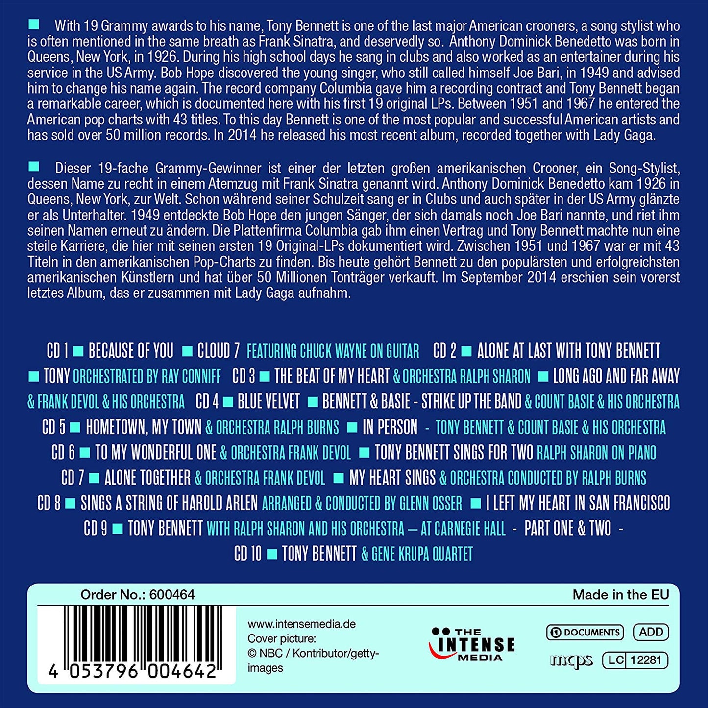 TONY BENNETT: MILESTONES OF A LEGEND (10 CDS)