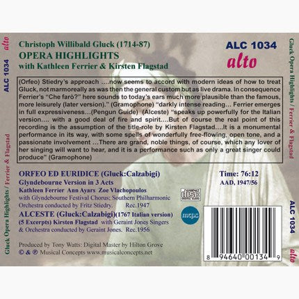 GLUCK: OPERA HIGHLIGHTS - FERRIER