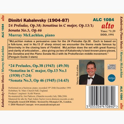 KABALEVSKY: 24 PRELUDES AND OTHER PIANO WORKS - MCLACHLAN