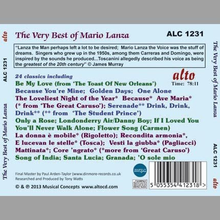 VERY BEST OF MARIO LANZA