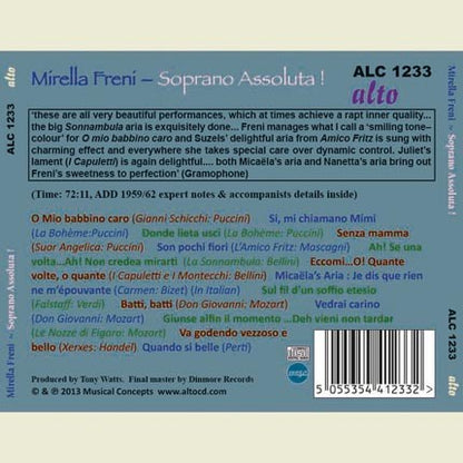 MIRELLA FRENI: SOPRANO ASSOLUTA! (PUCCINI, BELLINI, MOZART, VERDI)