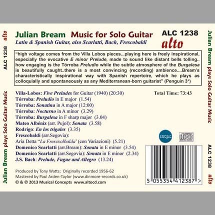 CLASSICS FOR SOLO GUITAR - JULIAN BREAM