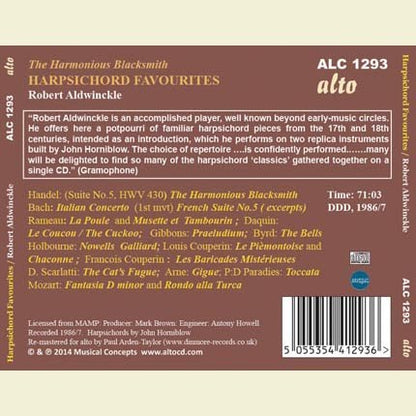 HARPSICHORD FAVOURITES "THE HARMONIOUS BLACKSMITH" - ROBERT ALDWINCKLE
