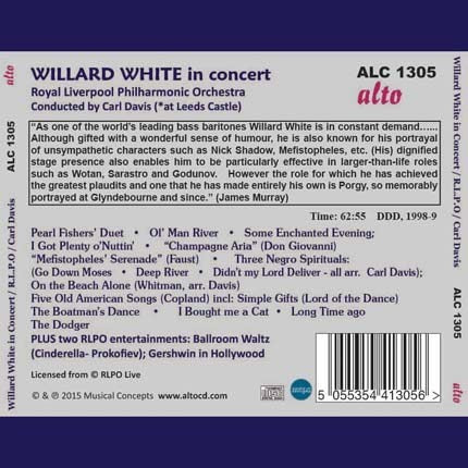 WILLARD WHITE IN CONCERT