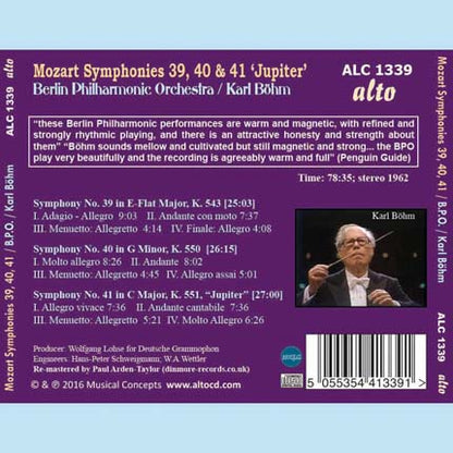 Mozart: Symphonies 39, 40 & 41 "Jupiter" - Karl Bohm, Berlin Philharmonic