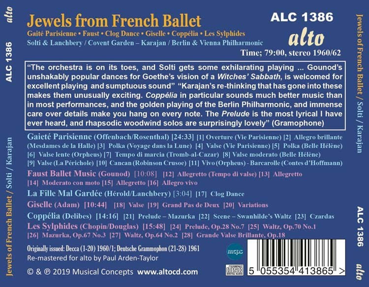 JEWELS FROM FRENCH BALLET - SOLTI, KARAJAN, BERLIN PHILHARMONIC, VIENNA PHILHARMONIC