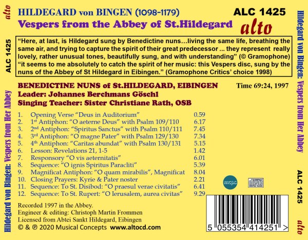 HILDEGARD von BINGEN: Vespers from Her Abbey - Benedictine Nuns of St. Hildegard