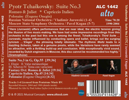 Tchaikovsky: Suite No. 3, Op. 55 (complete); Romeo & Juliet; Capriccio Italien; Polonaise - Vladimir Jurowski, Russian National Orchestra, Pavel Kogan, Moscow State Symphony