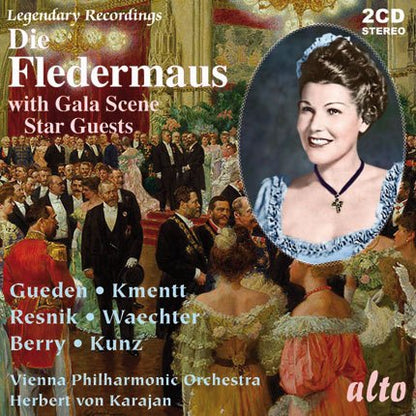 STRAUSS, II, J: DIE FLEDERMAUS (COMPLETE OPERA PLUS BONUS GALA SCENE & BALLET MUSIC) - KARAJAN, VIENNA PHILHARMONIC (2 CDS)