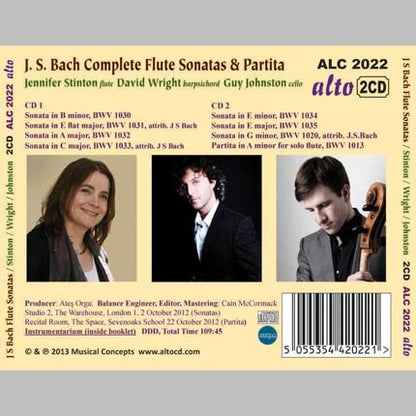 BACH: COMPLETE FLUTE SONATAS & PARTITA - JENNIFER STINTON (2 CDS)