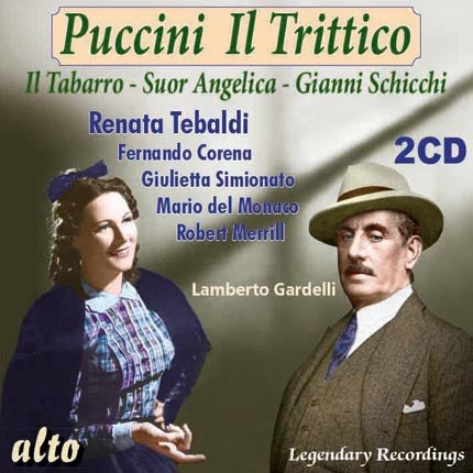 PUCCINI: IL TRITTICO - TEBALDI, DEL MONACO, MERRILL (2 CDS)