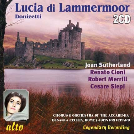 DONIZETTI: LUCIA DI LAMMERMOOR - JOAN SUTHERLAND, RENATO CIONI (2 CDS)