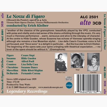 MOZART: LE NOZZE DI FIGARO - ERICH KLEIBER (3 CDS)