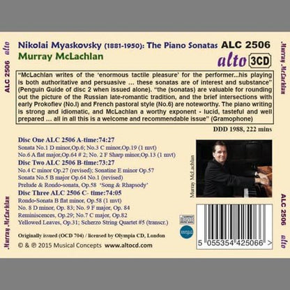 MYASKOVSKY: COMPLETE PIANO SONATAS - MCLACHLAN (3 CDS)
