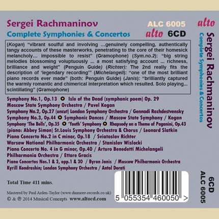 RACHMANINOV: COMPLETE SYMPHONIES & CONCERTOS (6 CDS)