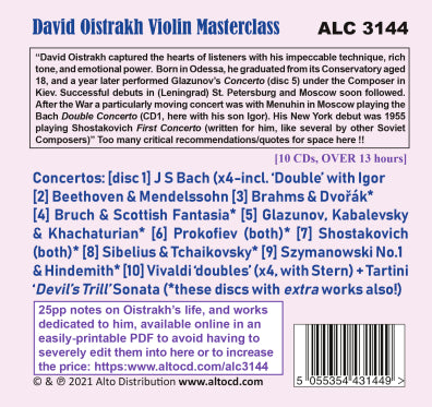 David Oistrakh: Violin Masterclass (10 CDs)