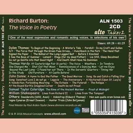 RICHARD BURTON: THE VOICE IN POETRY (2 CDS)