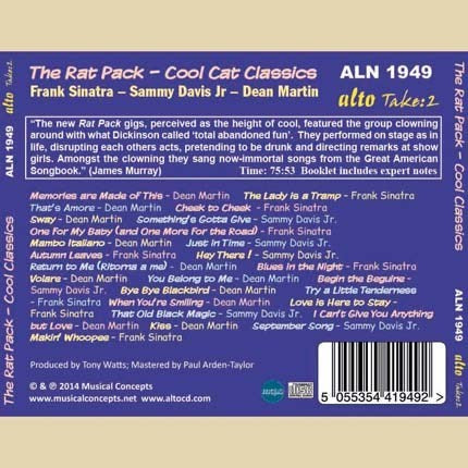 COOL CAT CLASSICS - FRANK SINATRA, DEAN MARTIN, SAMMY DAVIS JR.