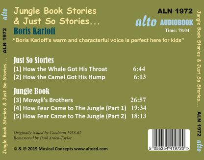 KIPLING: JUNGLE BOOK STORIES & JUST SO STORIES - READ BY BORIS KARLOFF