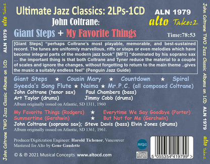 John Coltrane: Giant Steps & My Favorite Things (2 LPs on 1 CD)