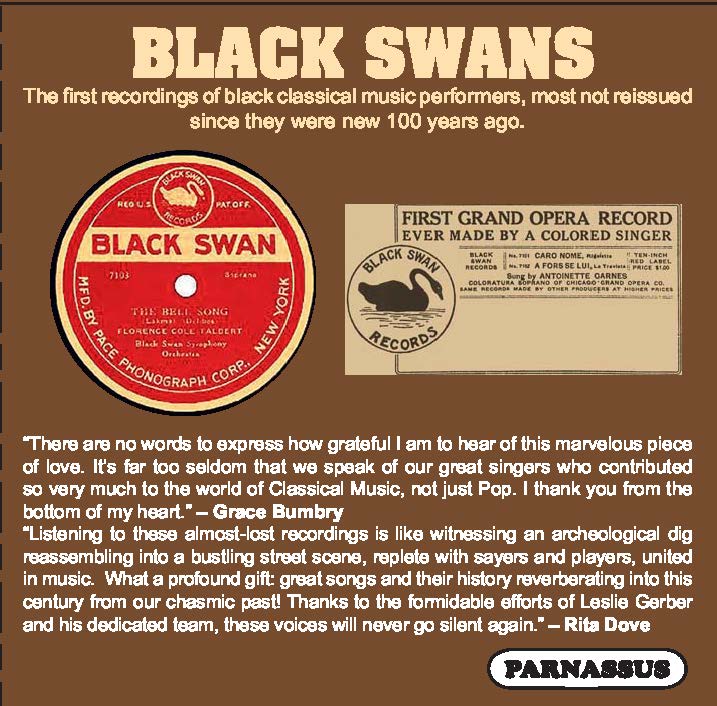 BLACK SWANS - EARLIEST AFRICAN-AMERICAN CLASSICAL MUSIC PERFORMERS