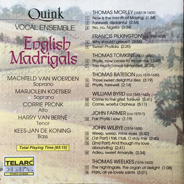 ENGLISH MADRIGALS - Quink Vocal Ensemble