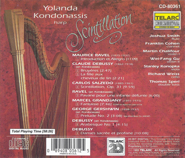 SCINTILLATION - Yolanda Kondonassis, harp