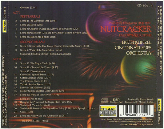 TCHAIKOVSKY: The Nutcracker (Favorite Selections) - Erich Kunzel, Cincinnati Pops Orchestra
