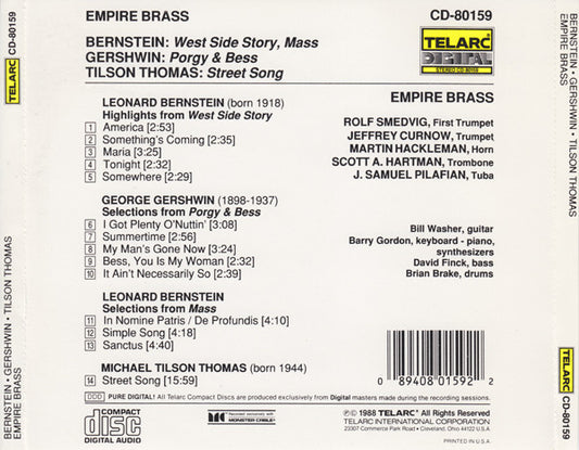 GERSHWIN & BERNSTEIN: SUITES WEST SIDE STORY; PORGY & BESS - EMPIRE BRASS