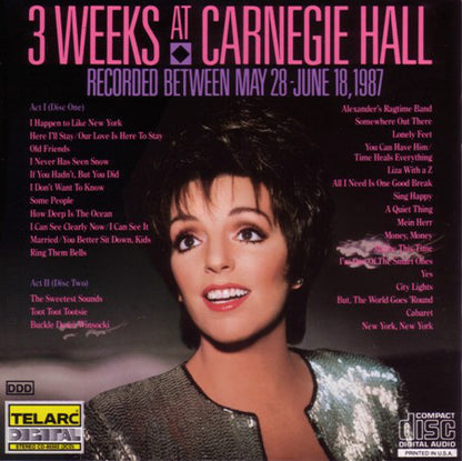 LIZA MINNELLI AT CARNEGIE HALL (2 CDS)
