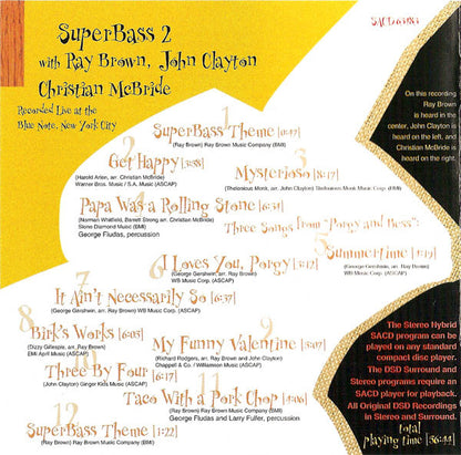 SUPERBASS 2 - Ray Brown, Christian McBride, John Clayton (Hybrid SACD)